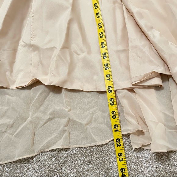 NWOT Wear Your Love Champagne Chiffon Maxi Bridesmaid Dress Pockets Corset Bride - Picture 16 of 16